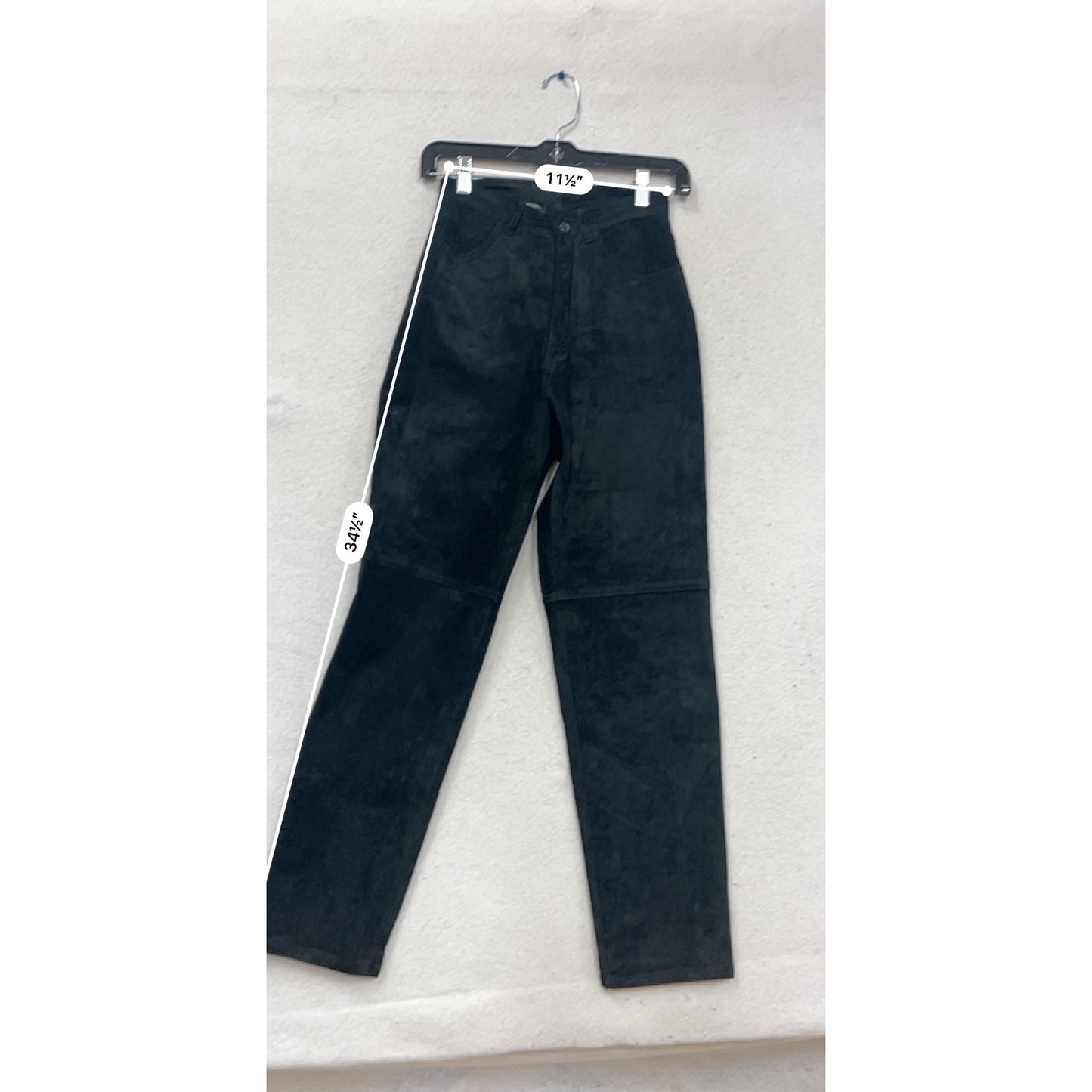Lauren Ralph Lauren Petite 2P Black Faux Suede Pants #819A