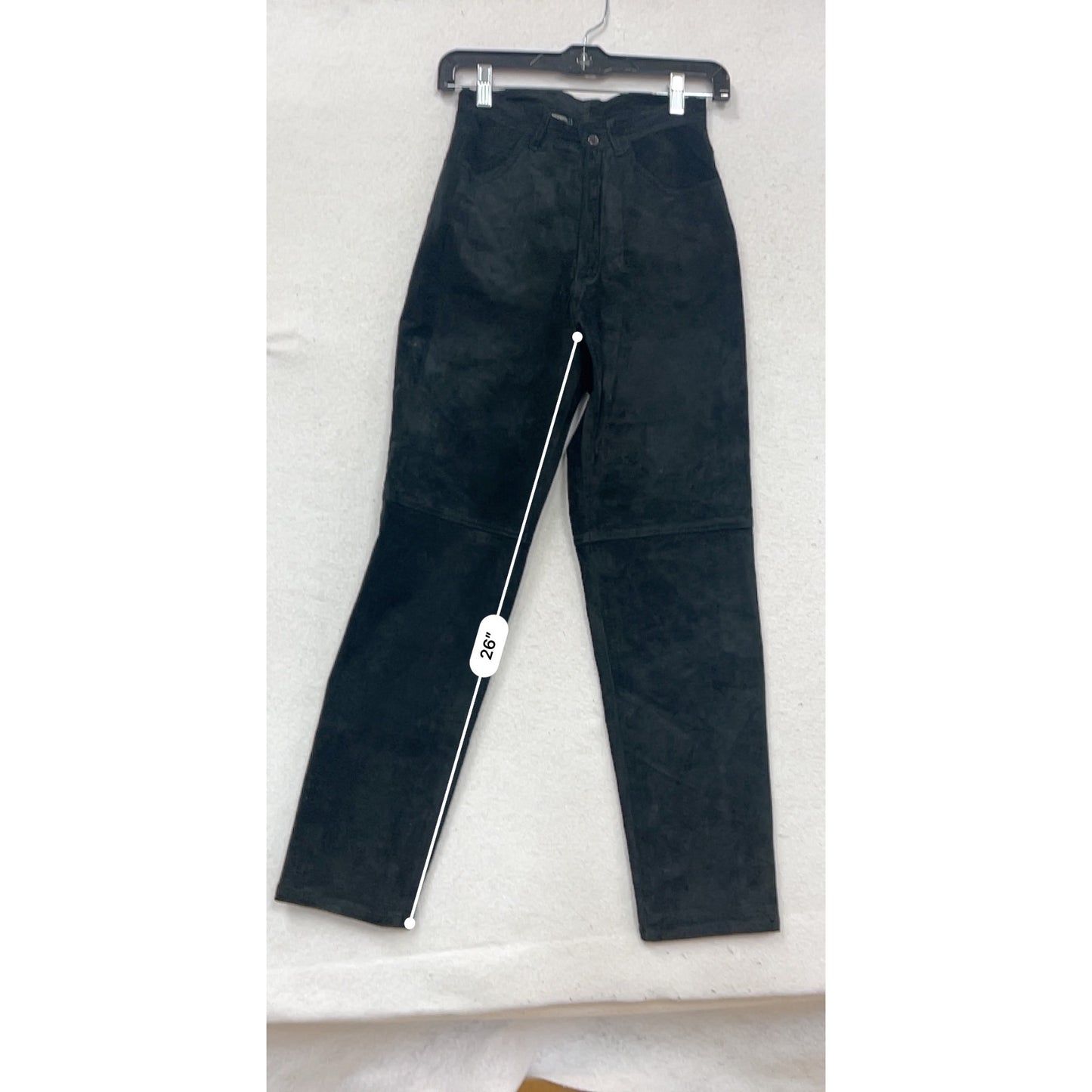 Lauren Ralph Lauren Petite 2P Black Faux Suede Pants #819A