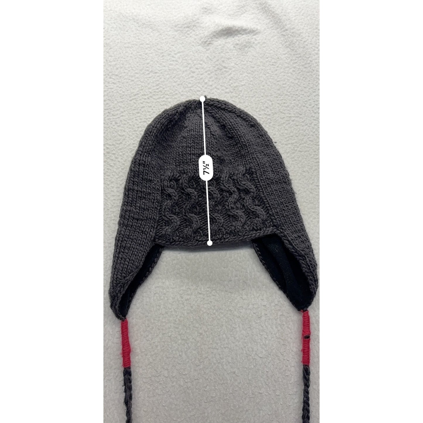 Handmade Samomaya Wool Earflap Hat With Braided Tassels #7548