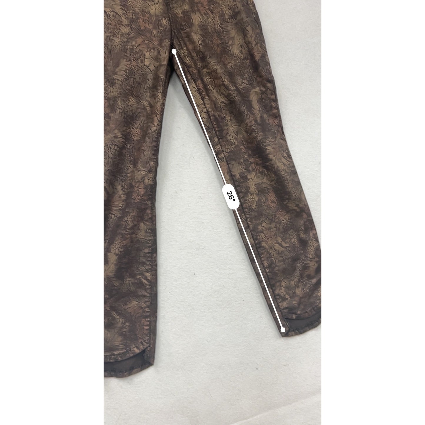 Ethyl Brown Floral Print Trousers Size 4 #8455