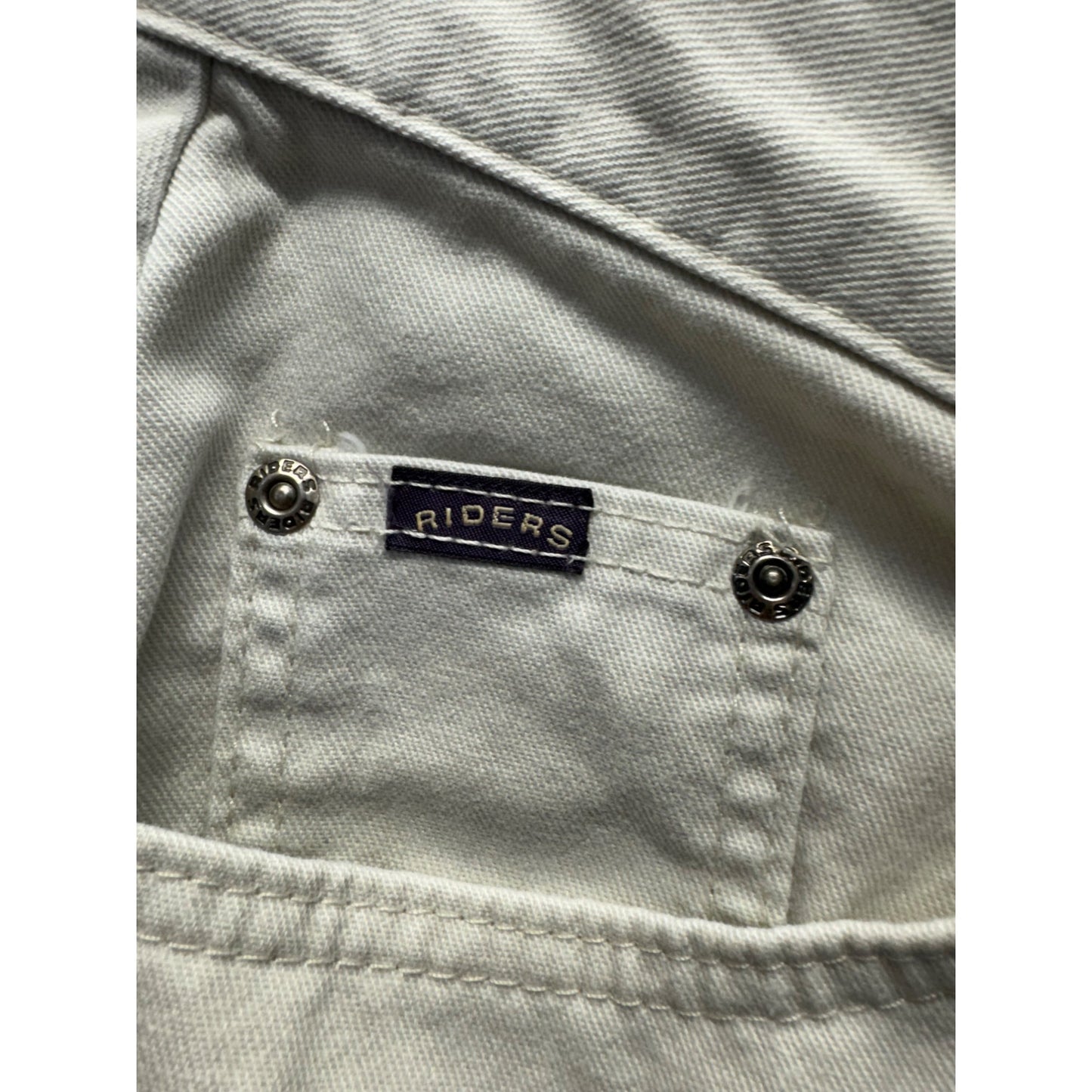 Riders White Denim Jeans Womens Straight Leg #441B
