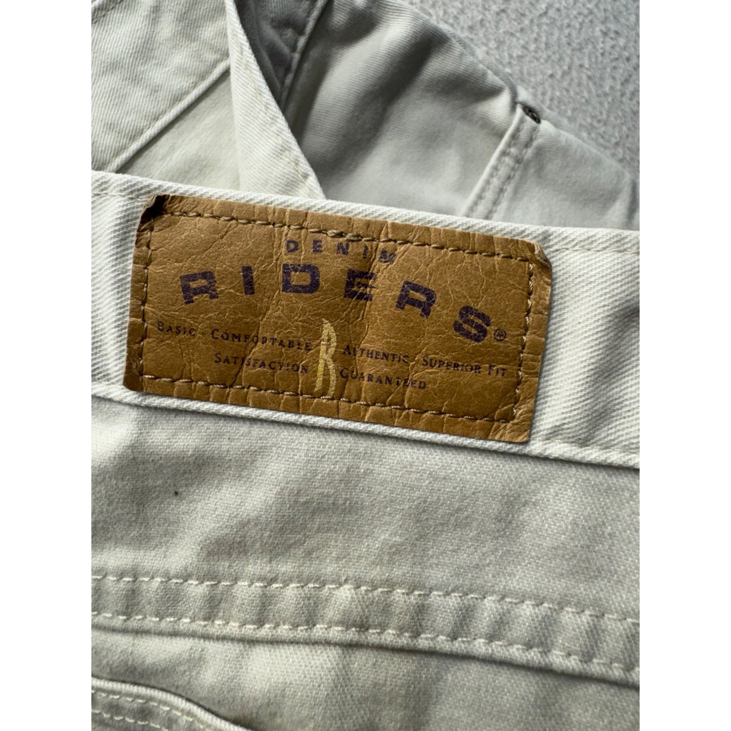 Riders White Denim Jeans Womens Straight Leg #441B