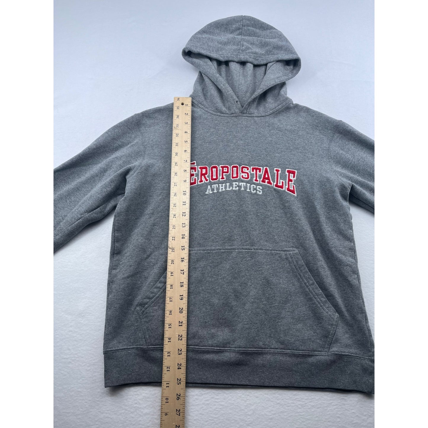 Aeropostale Unisex Gray Hoodie Sweatshirt With Red logo #6213