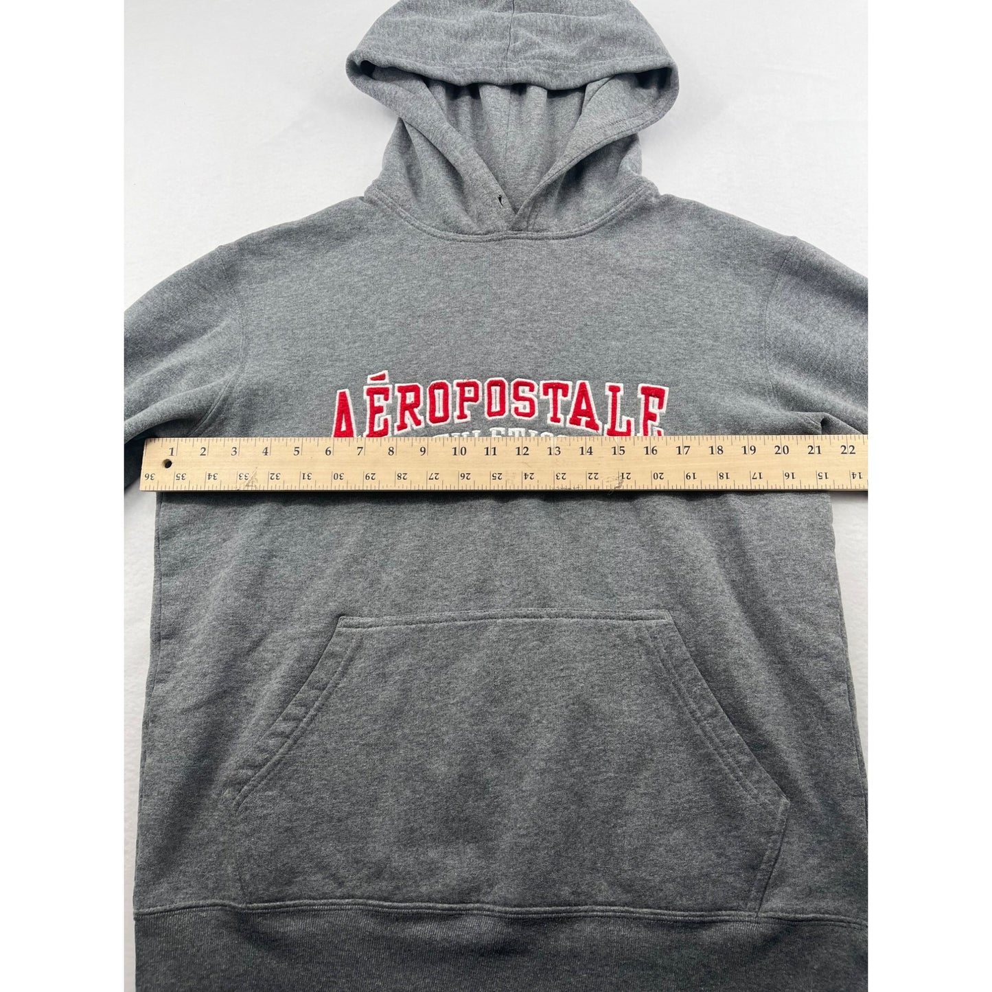 Aeropostale Unisex Gray Hoodie Sweatshirt With Red logo #6213