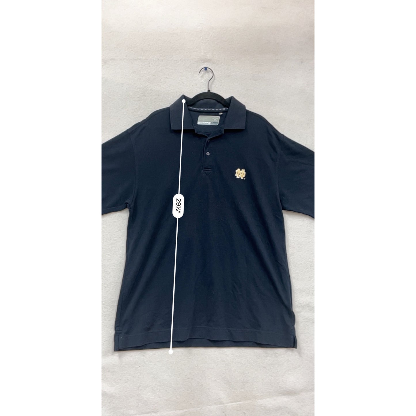 Cutter & Buck Notre Dame Navy Polo Shirt L #877A