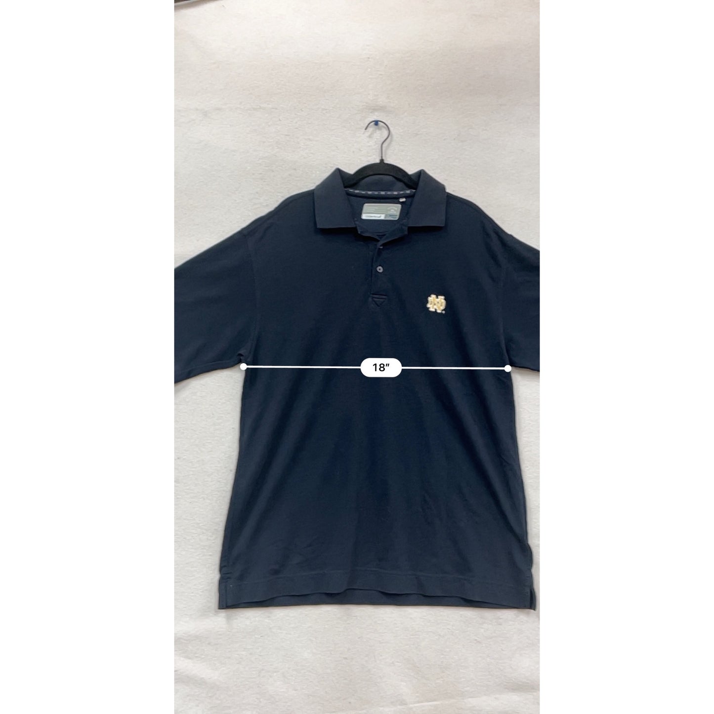 Cutter & Buck Notre Dame Navy Polo Shirt L #877A