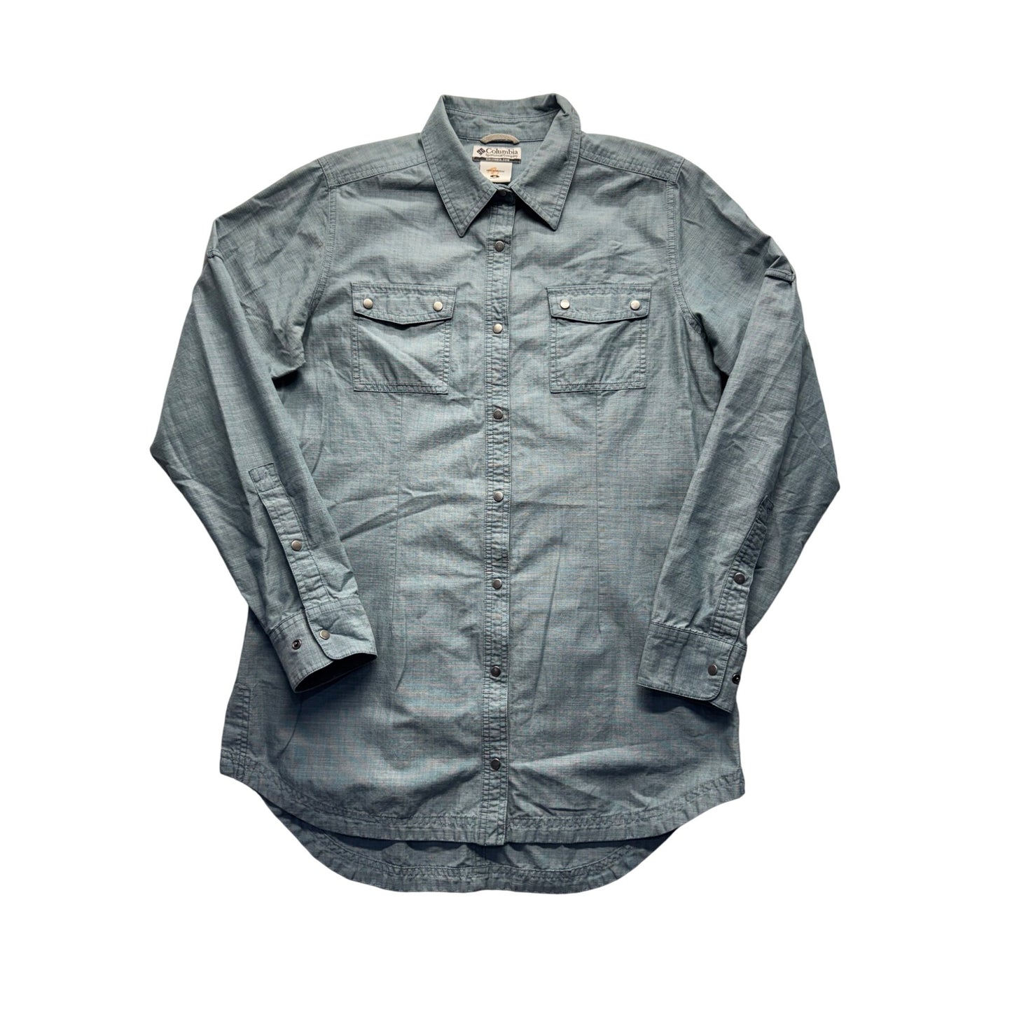 Columbia Long Sleeve Button-Up Shirt M Cotton #9171
