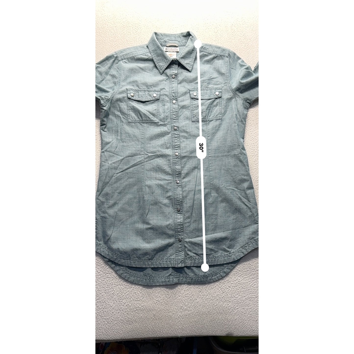 Columbia Long Sleeve Button-Up Shirt M Cotton #9171