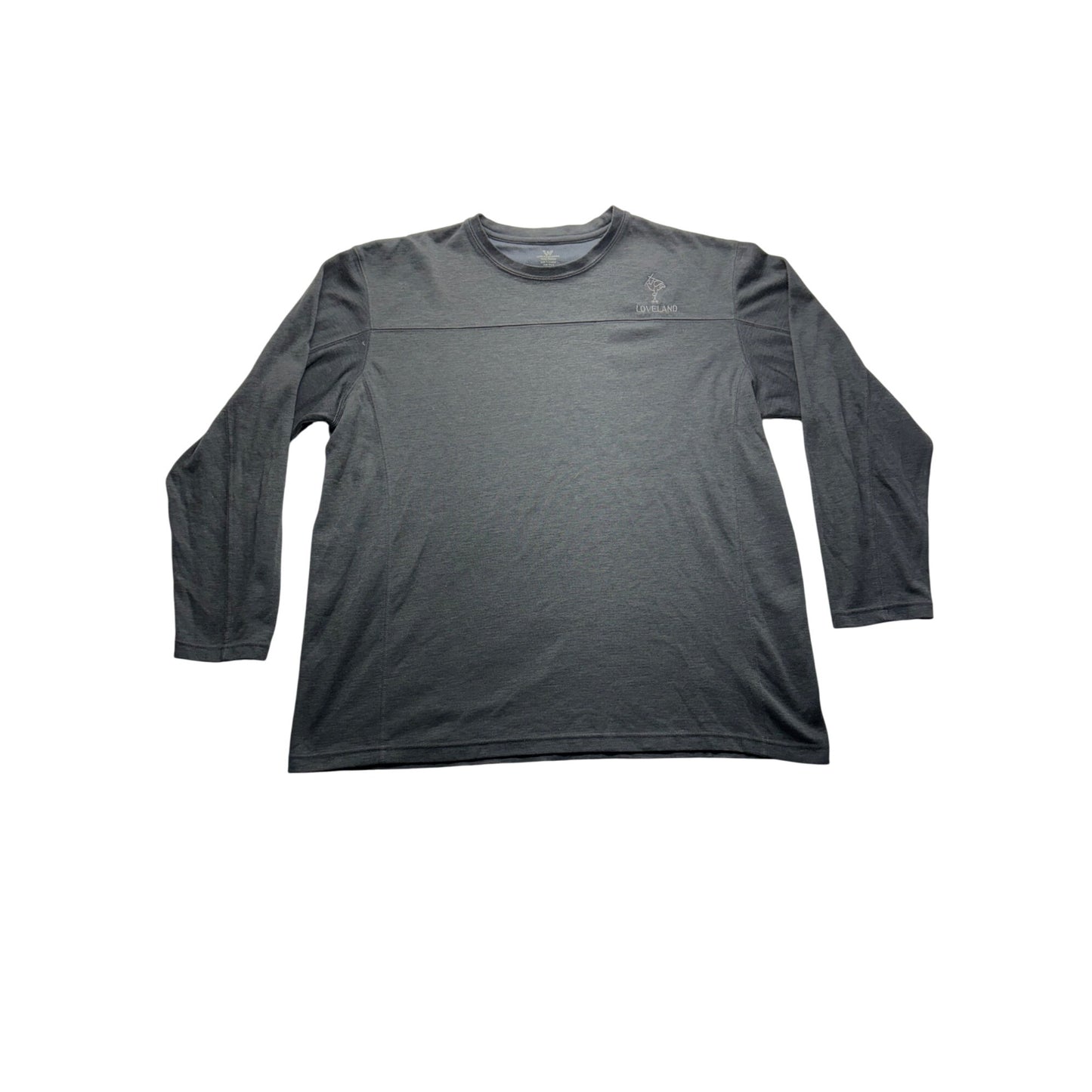 Loveland Embroidered Gray Long Sleeve Shirt Mens XL #7484