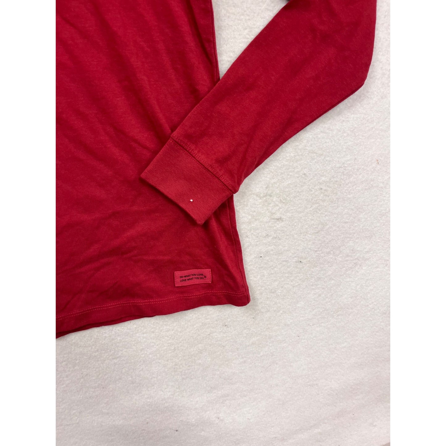 Life Is Good Long Sleeve Red T-Shirt With Horse & Snowflake Design #786A