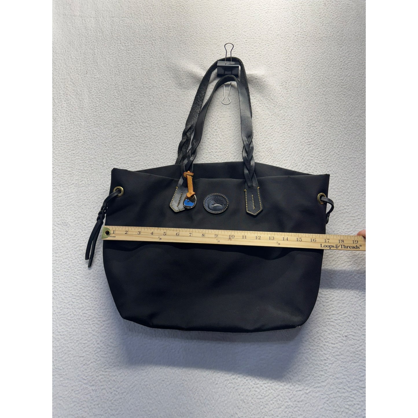 Dooney & Bourke Black Canvas Tote Bag #5920
