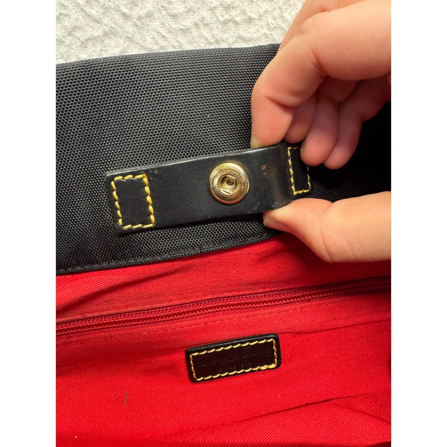 Dooney & Bourke Black Canvas Tote Bag #5920