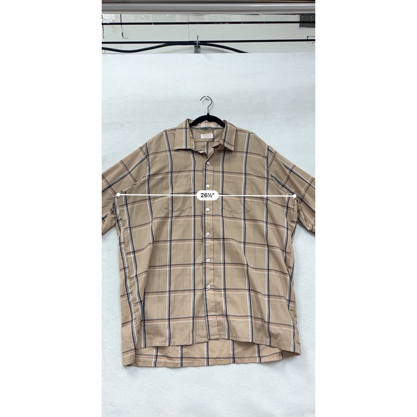 Vintage Sovereign 2XLT Plaid Button-Up Shirt #8435