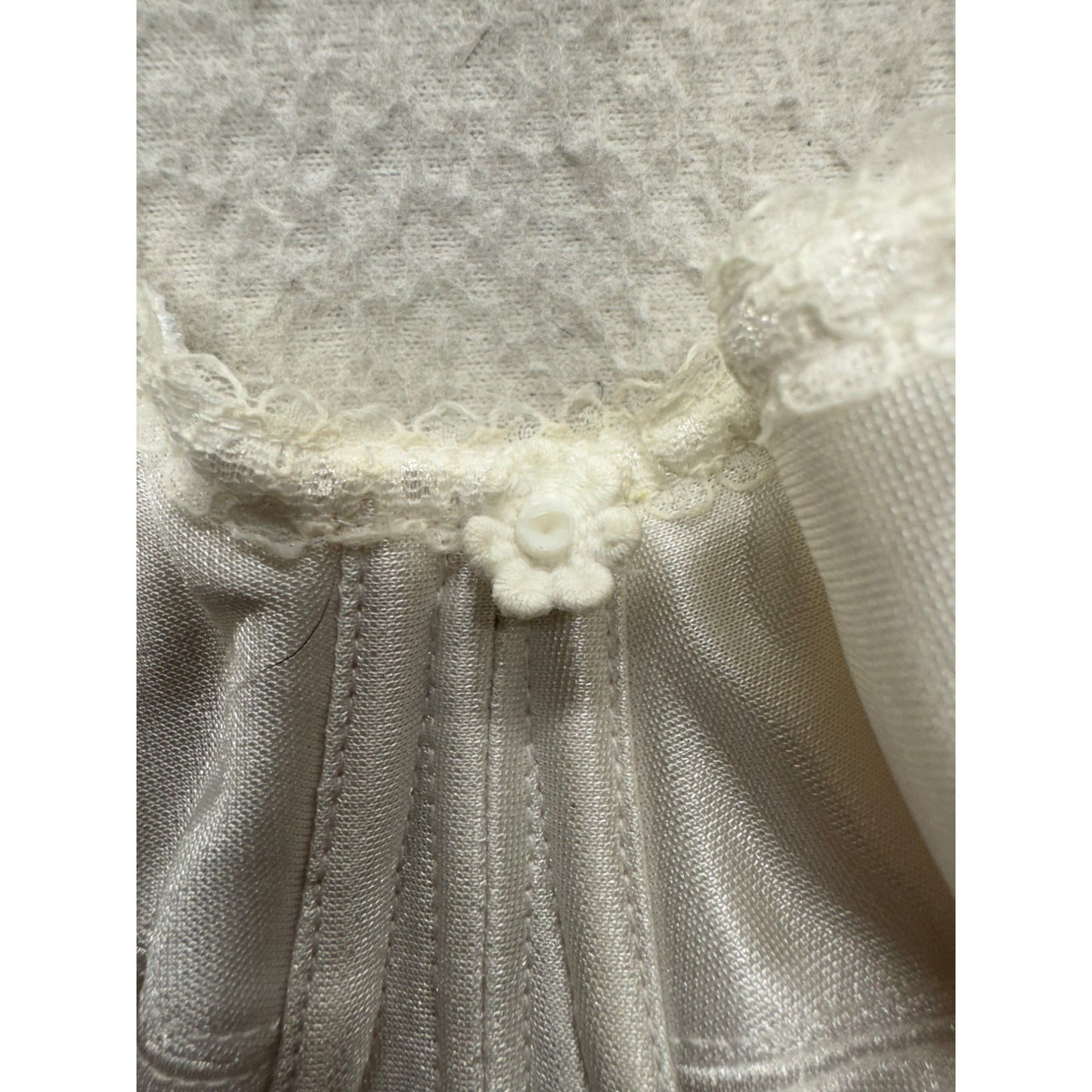 Dominique Womens Satin Strapless Corset Bustier Size 40D White #7994