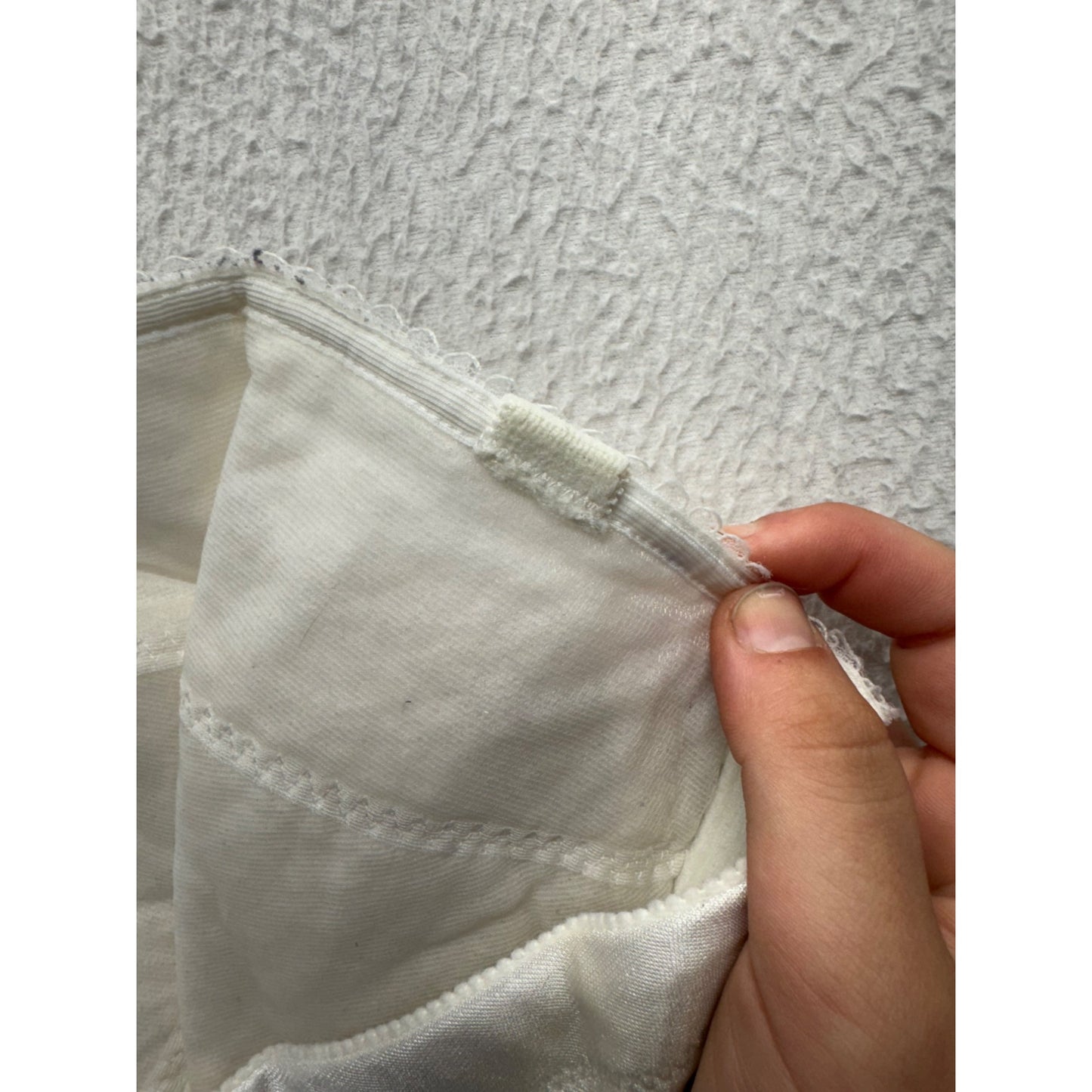 Dominique Womens Satin Strapless Corset Bustier Size 40D White #7994