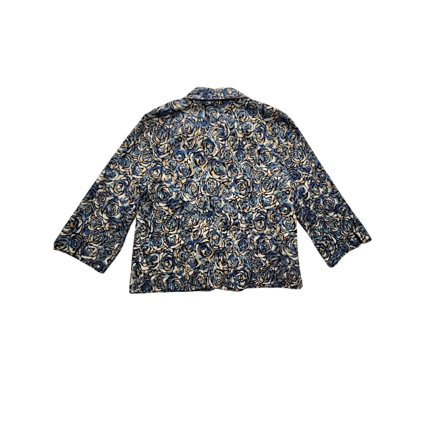 Christopher & Banks Womens Button-Up Floral Blazer #7690