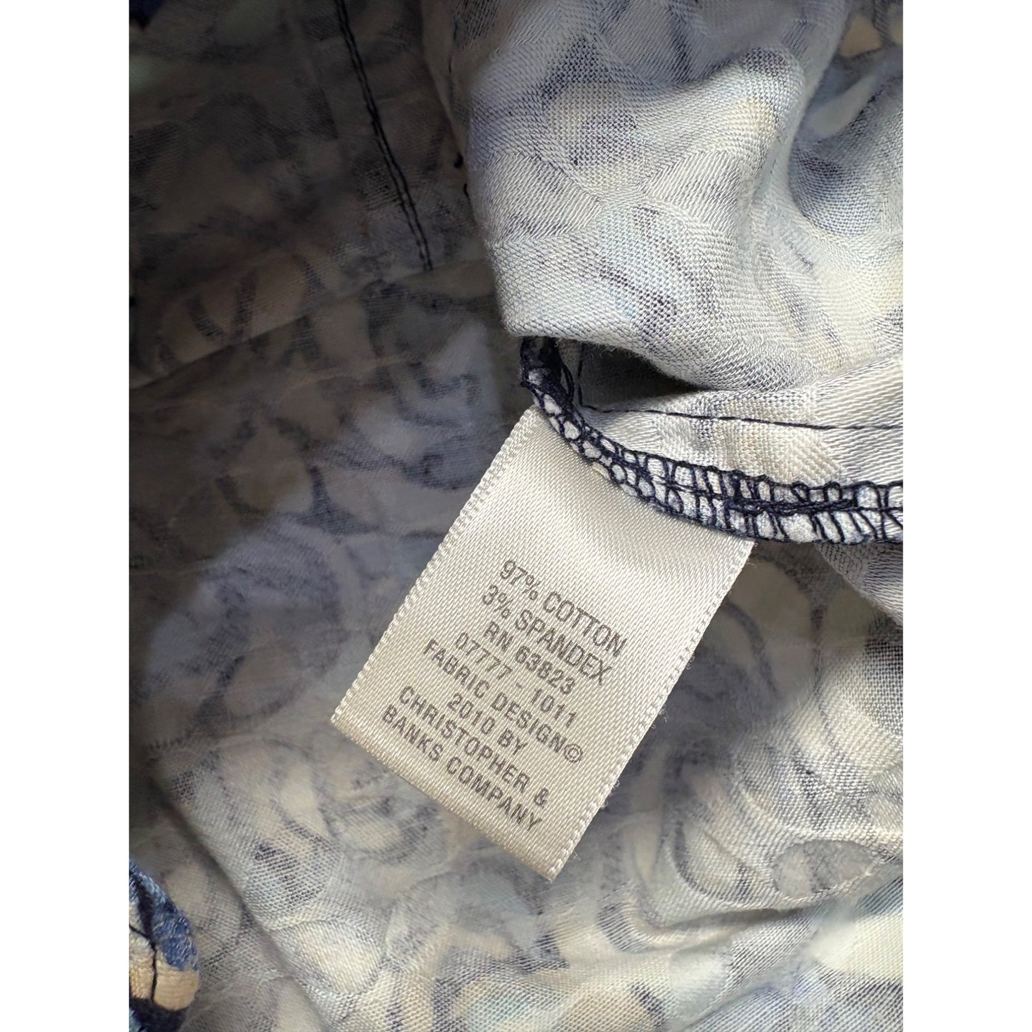 Christopher & Banks Womens Button-Up Floral Blazer #7690