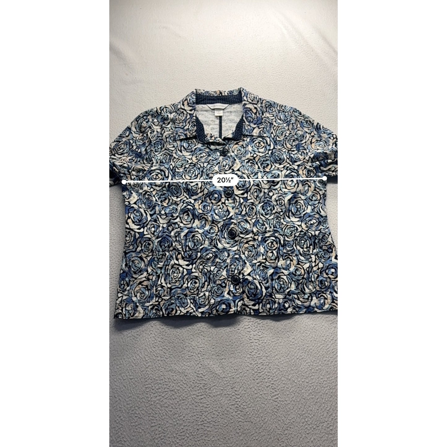 Christopher & Banks Womens Button-Up Floral Blazer #7690