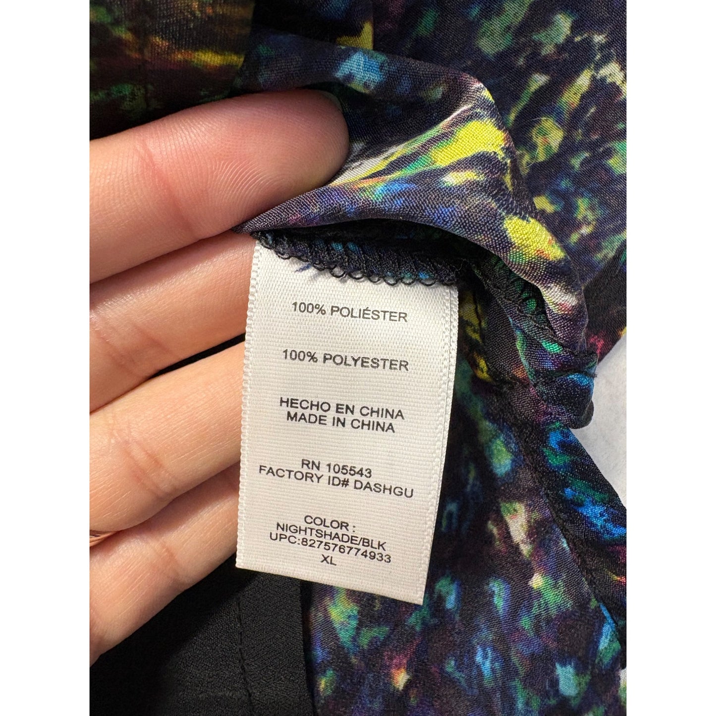 Derek Lam For DesigNation XL Nightshade/Blk Abstract #7521