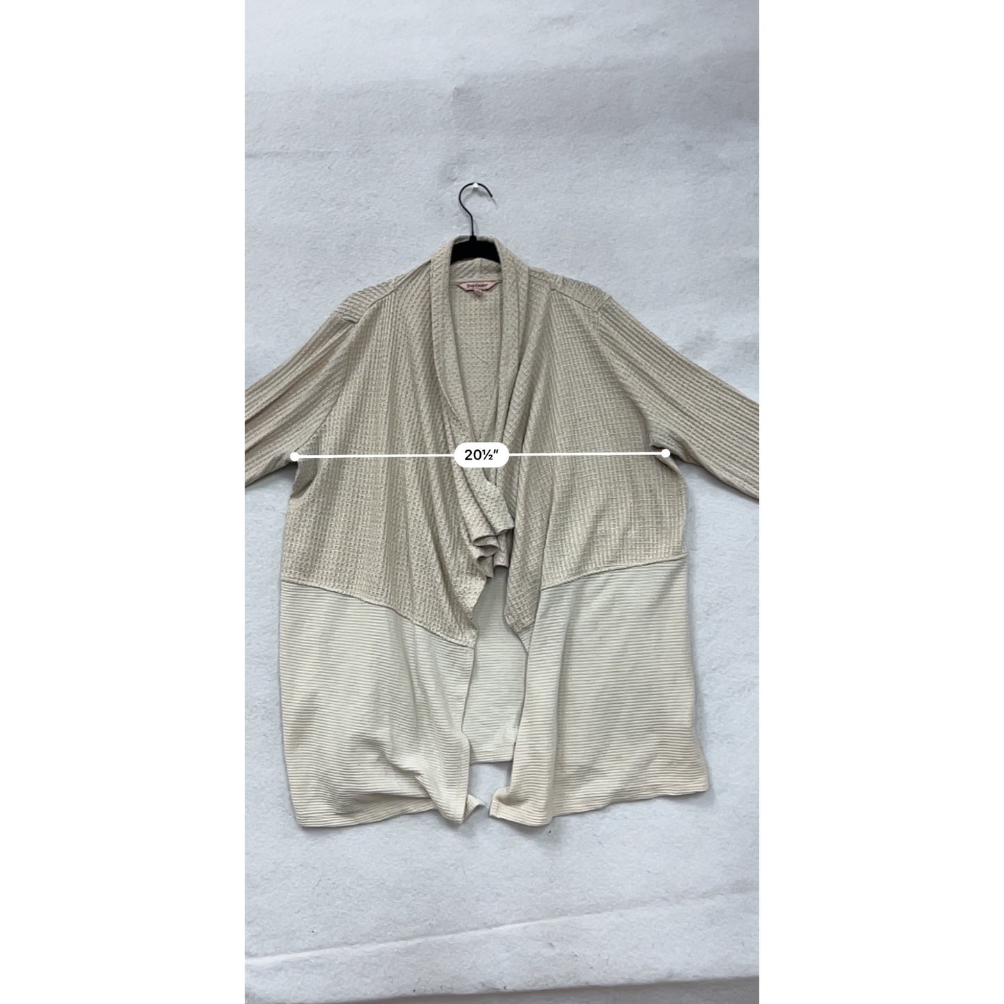 Juicy Couture Womens Beige Lightweight Open Front Cardigan XL #8240