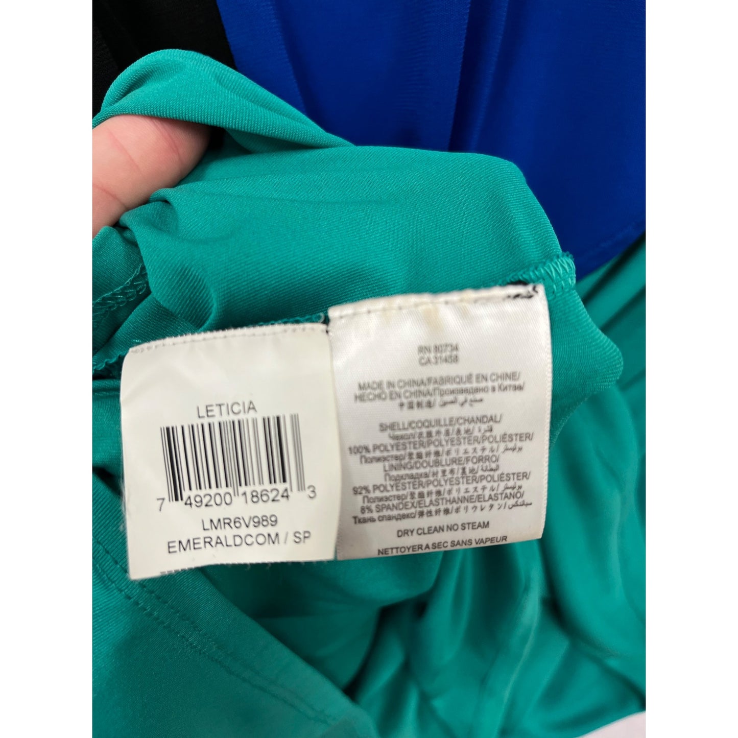 BCBGMAXAZRIA Colorblock Midi Dress SP #387A