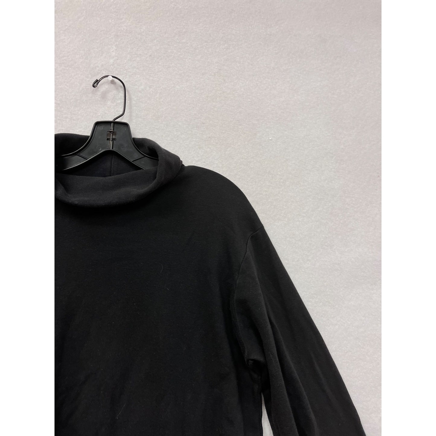 Woolrich Black Cotton Turtleneck Sweater L 100% Cotton Made In USA #8378