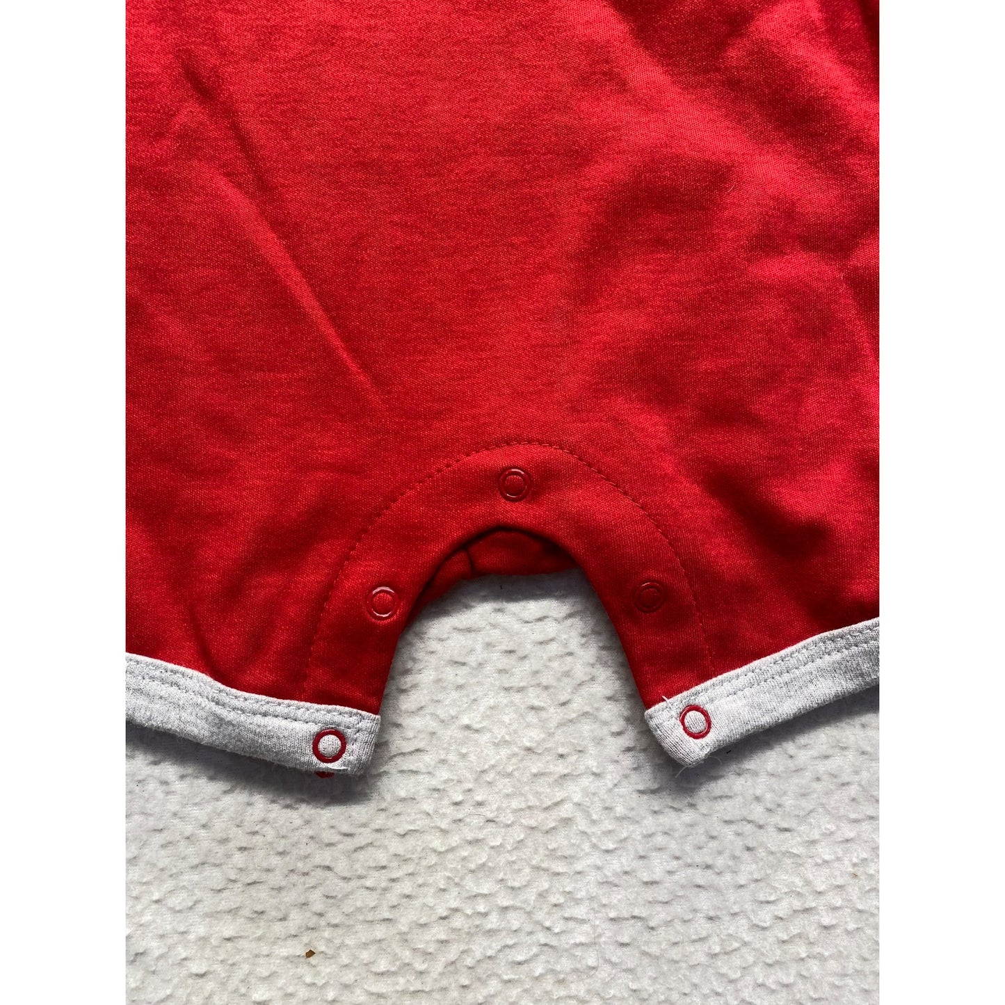 Baby Guess Red & Gold Logo Romper #5875