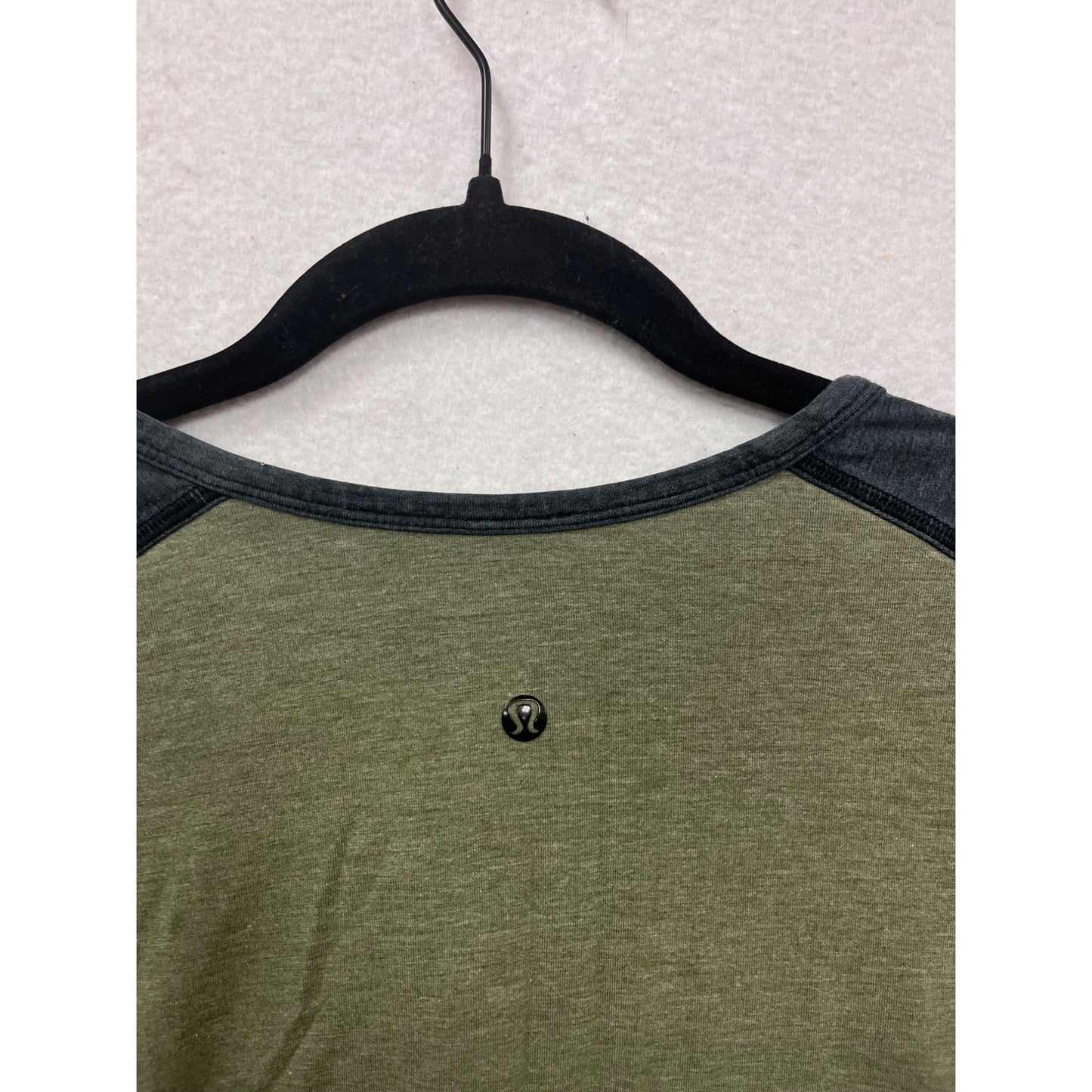 Lululemon Green & Gray Long Sleeve Henley Shirt #826A