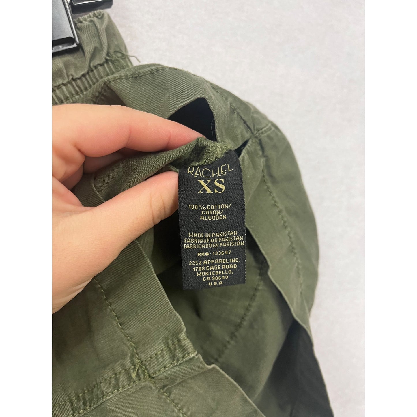 Rachel Rachel Roy XS Olive Green Cotton Shorts #872A