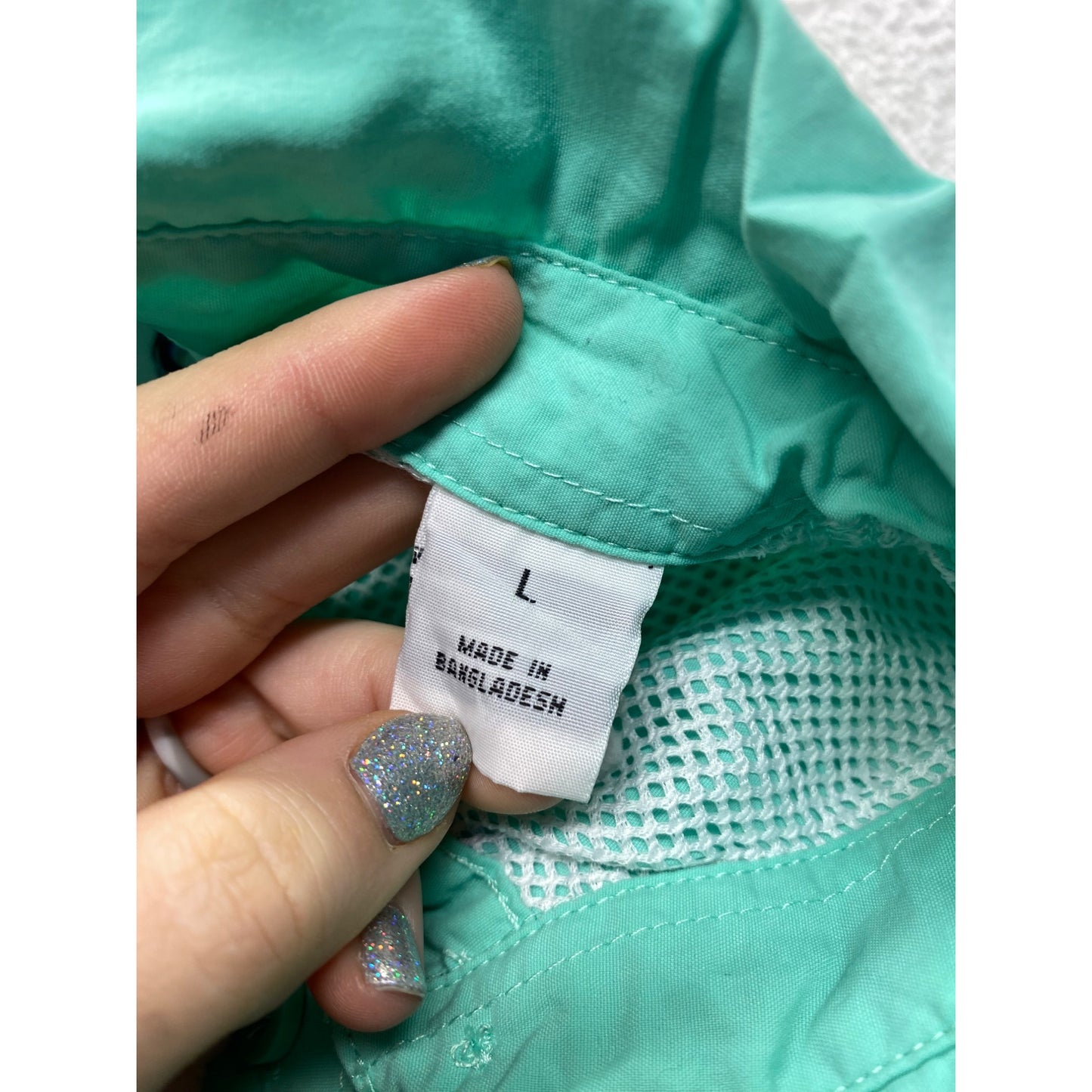 Women’s World Wide Sportsman Mint Green Button-Up Short Sleeve Shirt #7158