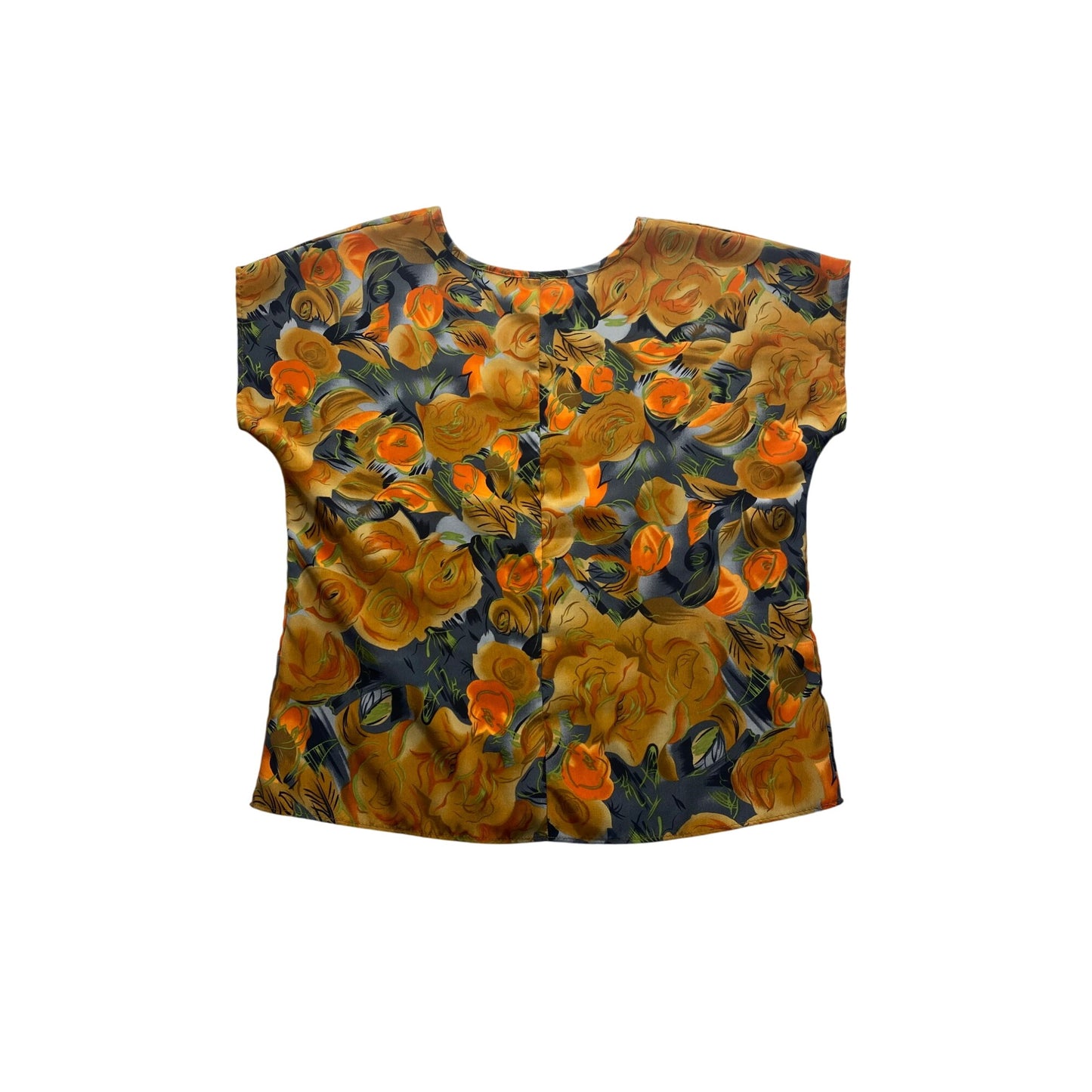 Vintage Bentley Womens Floral Short Sleeve Top #5895
