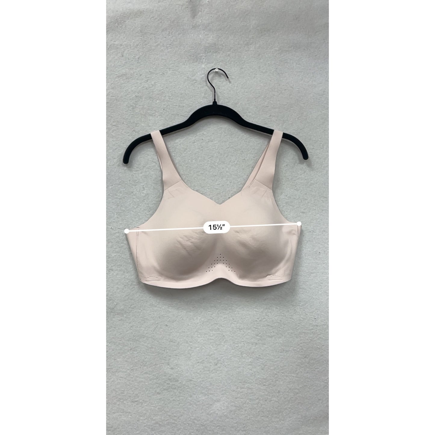 Brooks Womens 14DD Sports Bra Light Pink Adjustable Straps Hook & Eye Closure #6781