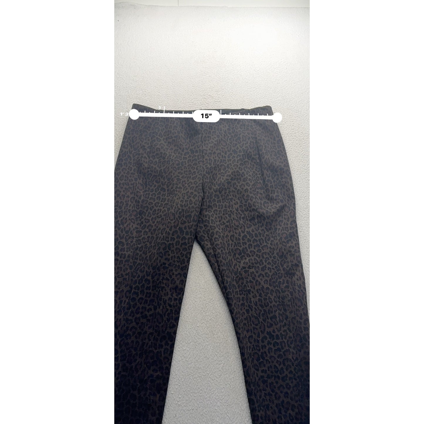 Premise Leopard Print Slim Fit Pants Size 8 443B