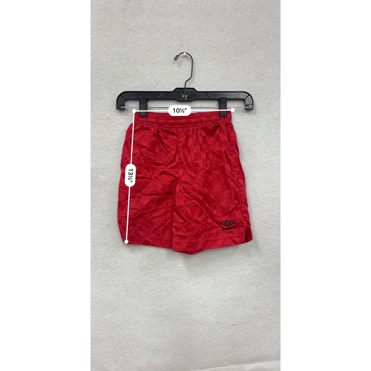 Umbro Boys Red Shorts Size S 6/7 With Elastic Waist #8155