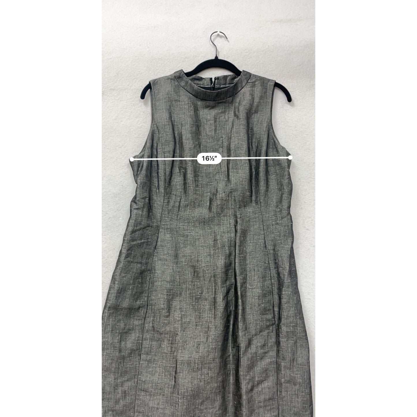 Talbots Size 12 Gray Sleeveless Sheath Dress #8464
