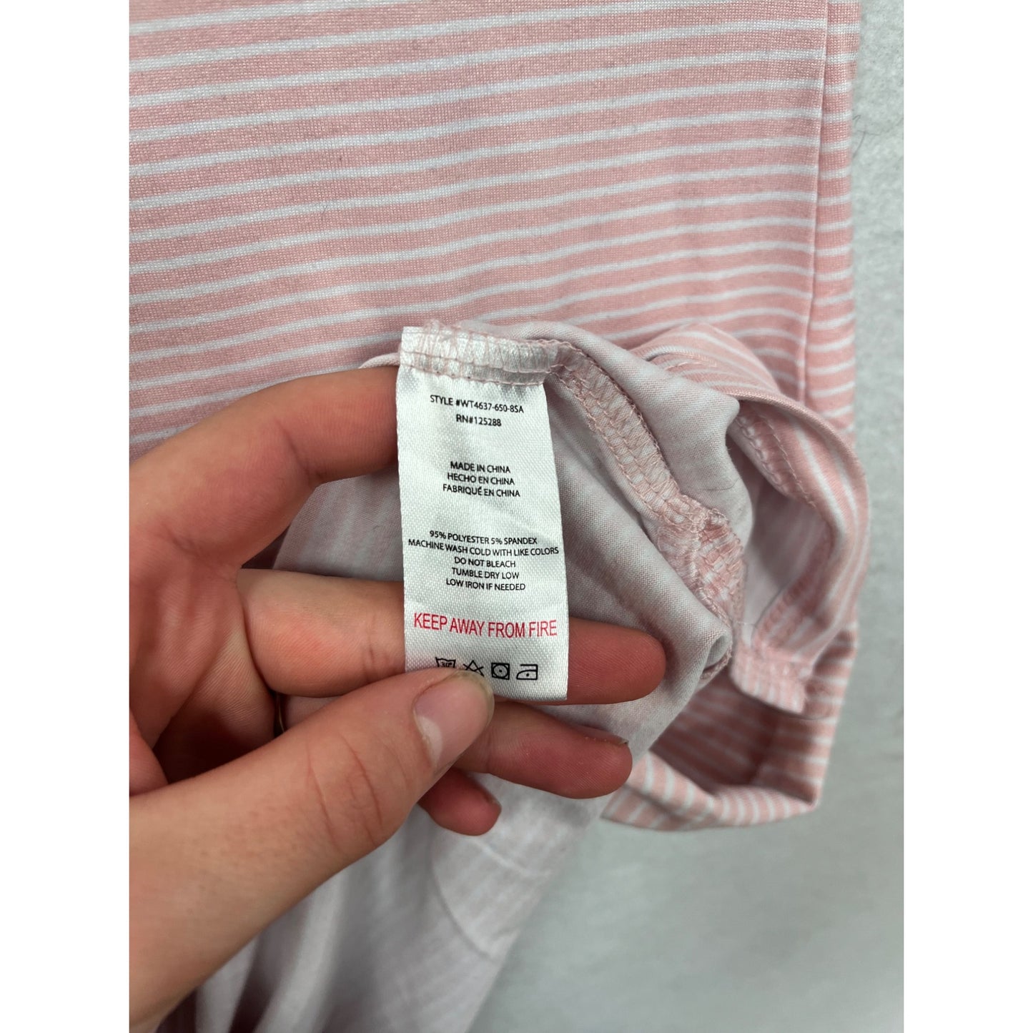 Life Is Good Womens Striped Sleep Shirt "Every Day Is Saturday" S Pink #6838