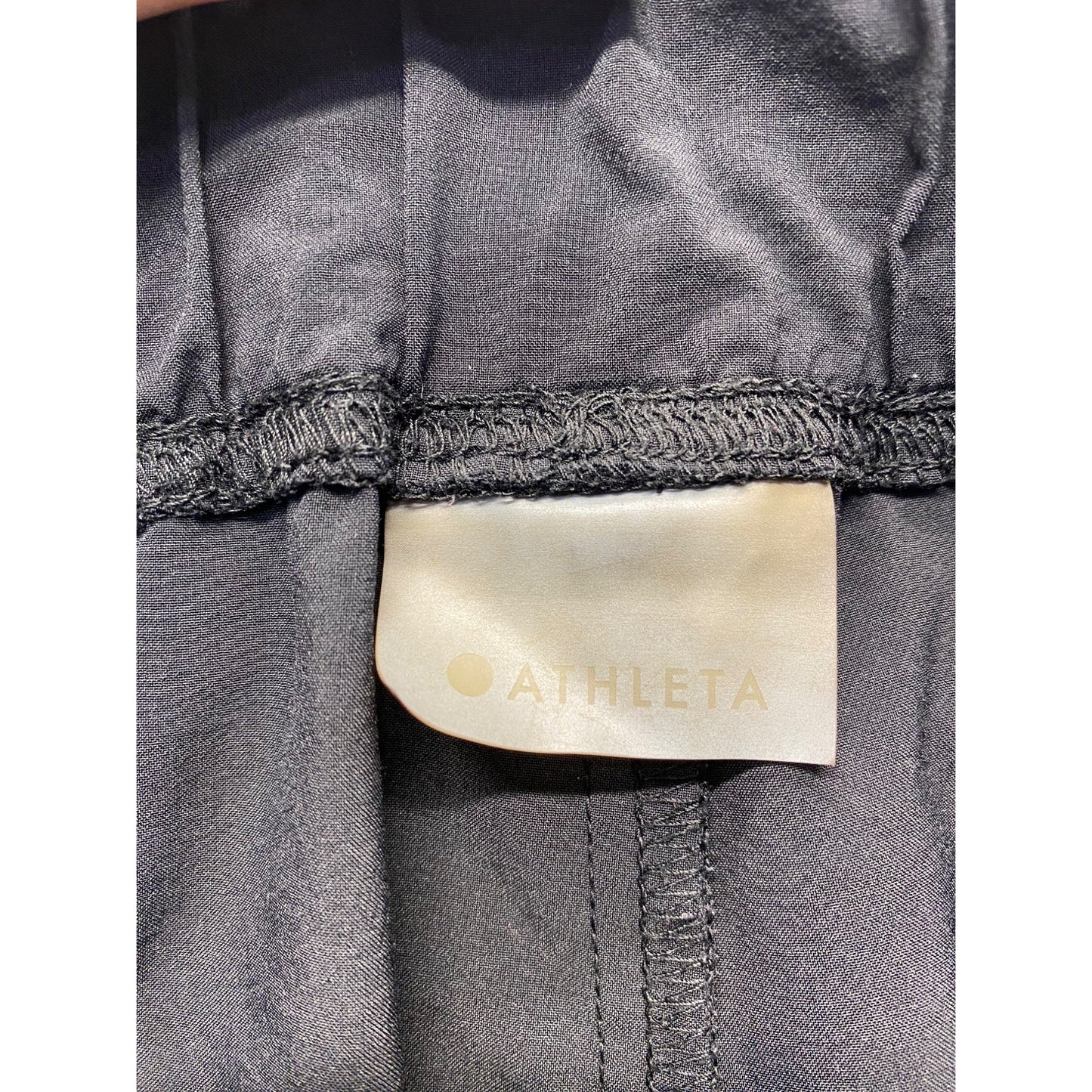 Athleta Womens Black Lightweight Recycled Polyester/Spandex Elastic Waist Shorts #7184