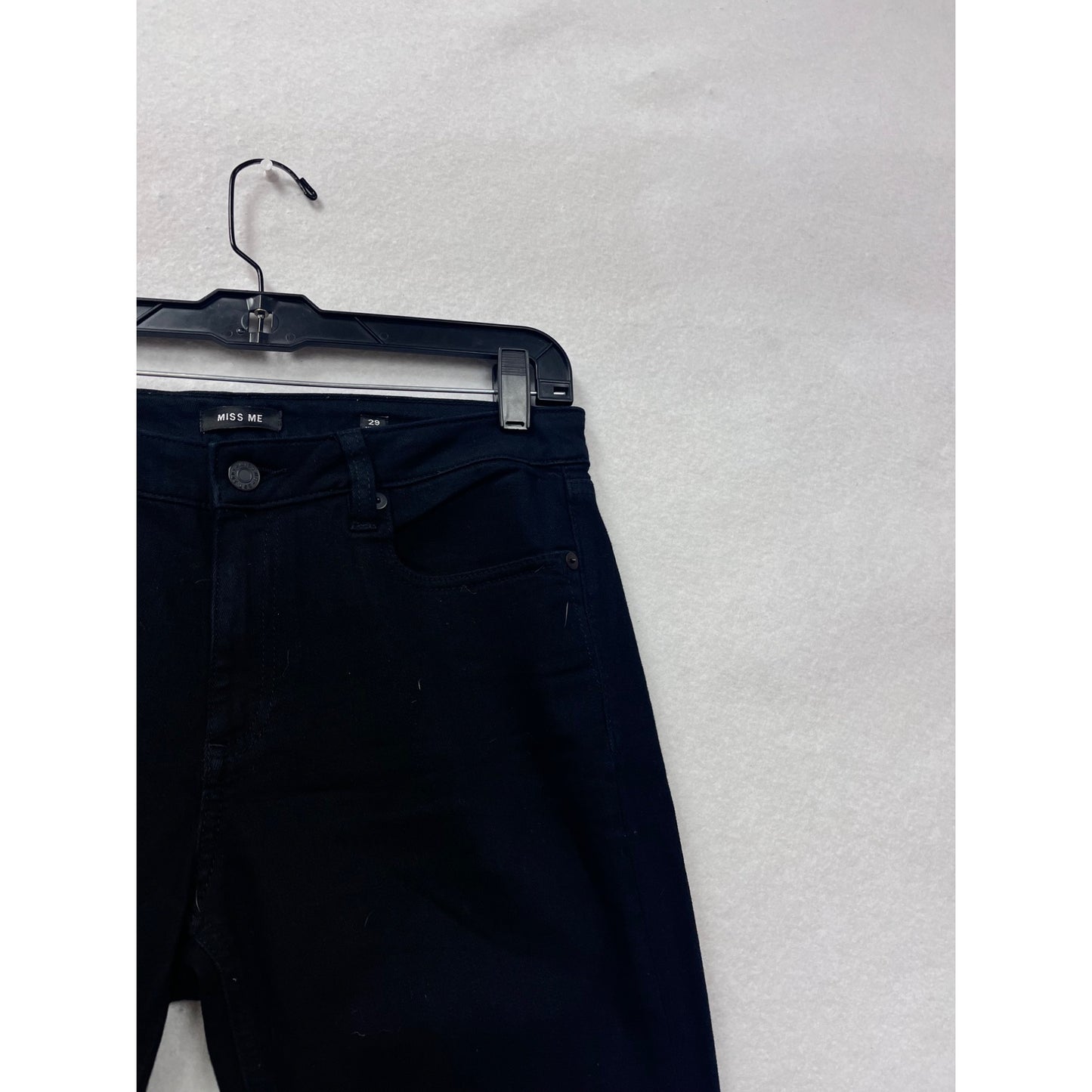 Miss Me Womens Black Ankle Skinny Jeans Size 29 With Embroidered Details #8149