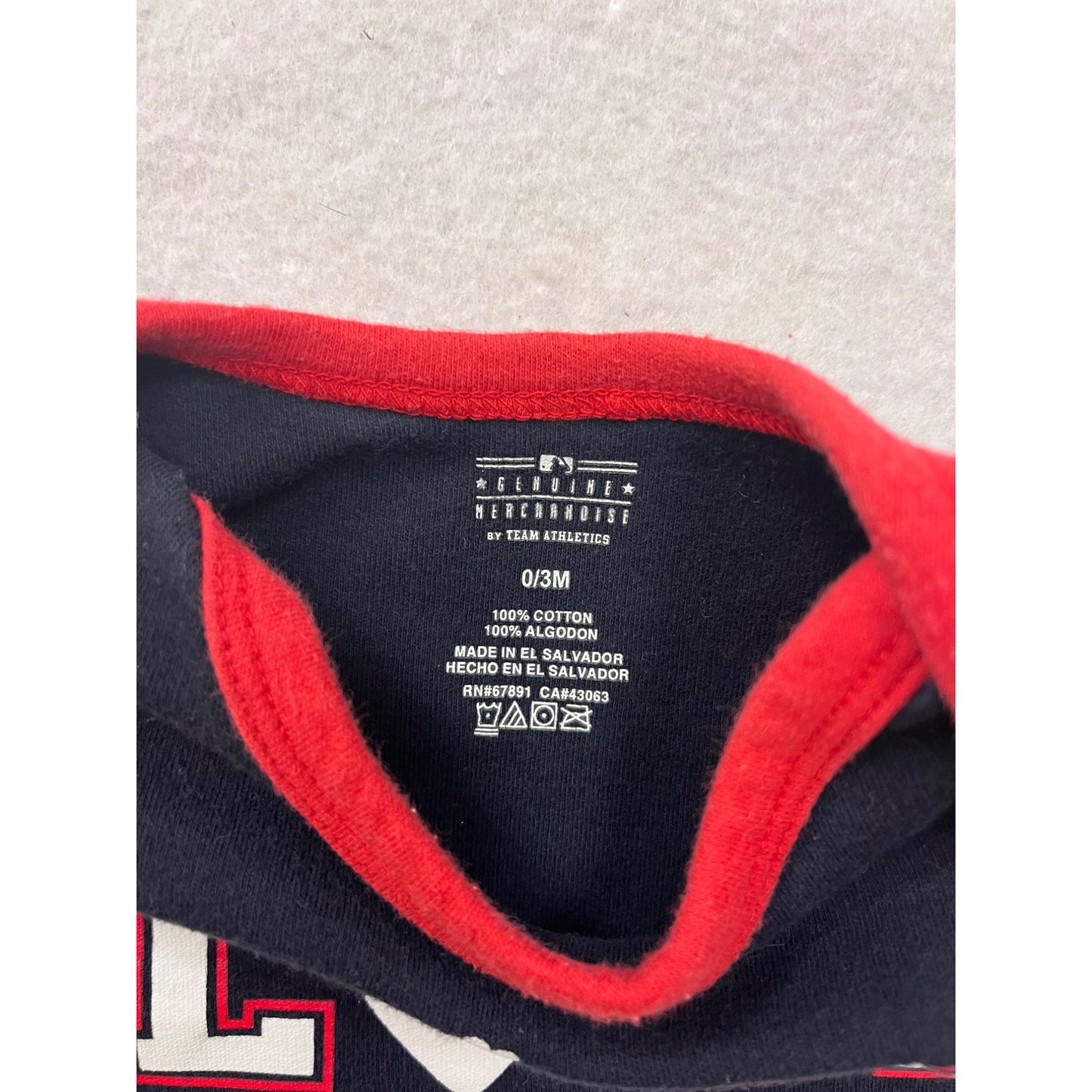 Minnesota Twins Love Baby Romper 0/3M Navy & Red #6464