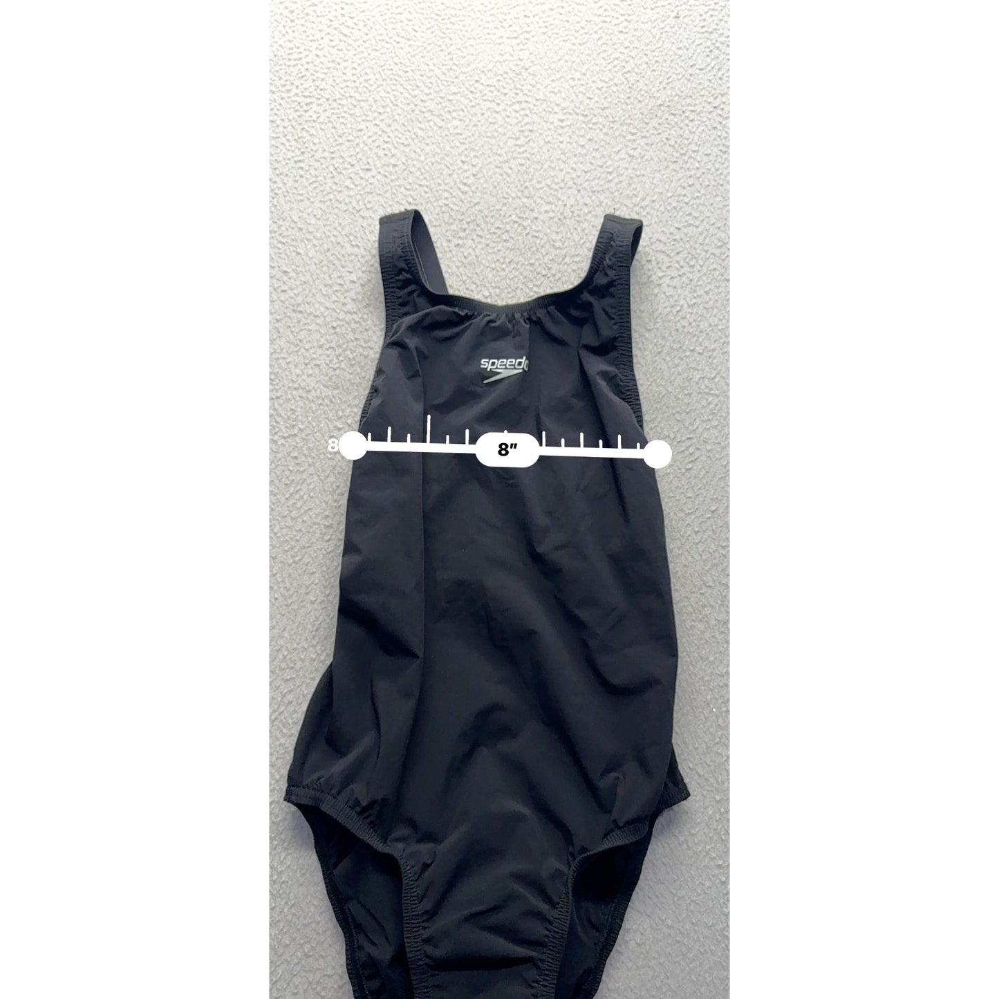 Speedo Black One-Piece Athletic Swimsuit Size 26 Nylon/Elastane Blend #331B