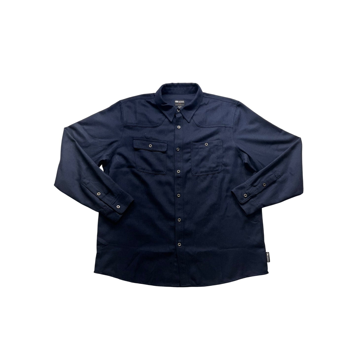 Men’s Outdoor Research Navy Button-Up Long Sleeve Shirt #2962