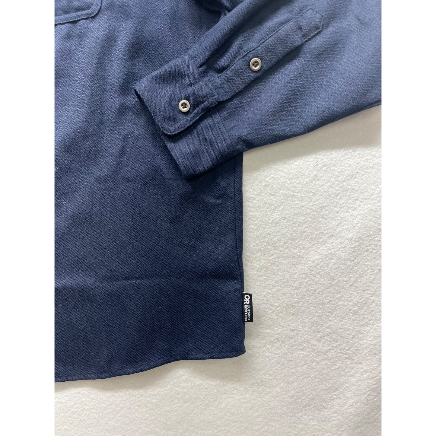 Men’s Outdoor Research Navy Button-Up Long Sleeve Shirt #2962