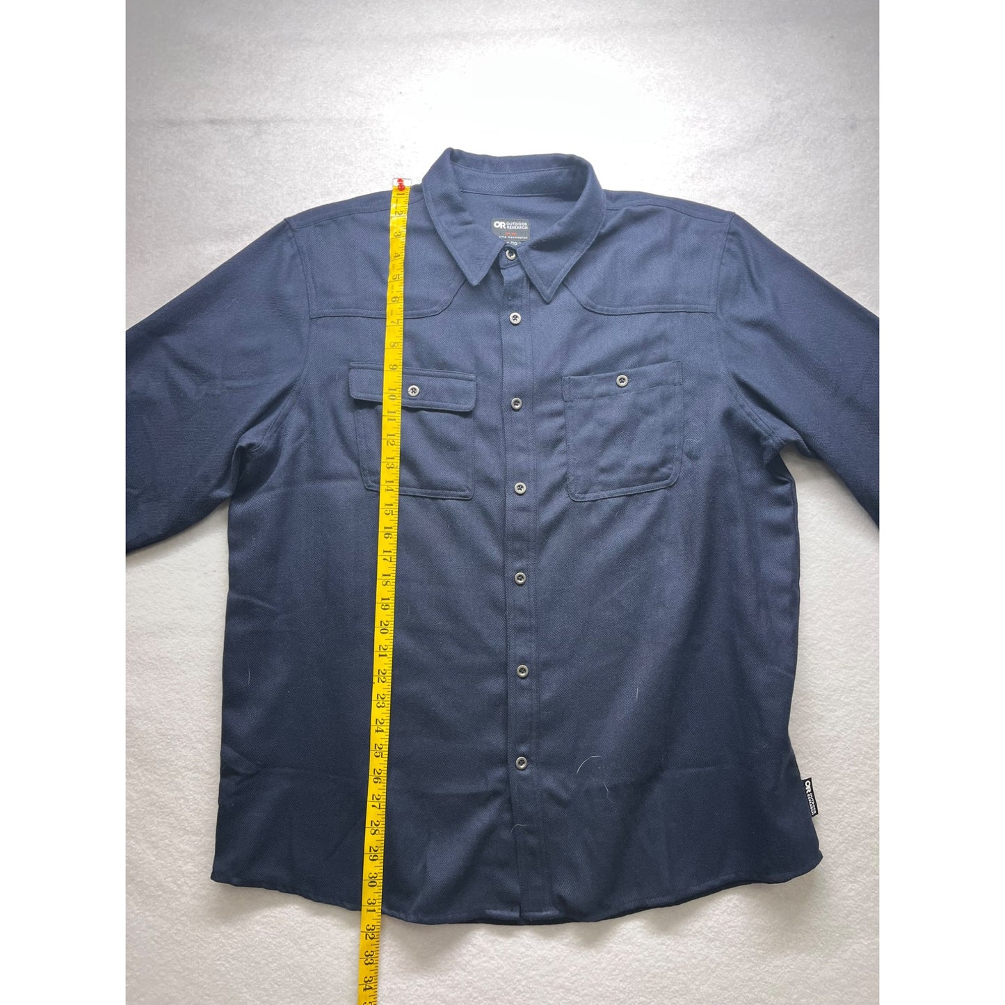 Men’s Outdoor Research Navy Button-Up Long Sleeve Shirt #2962