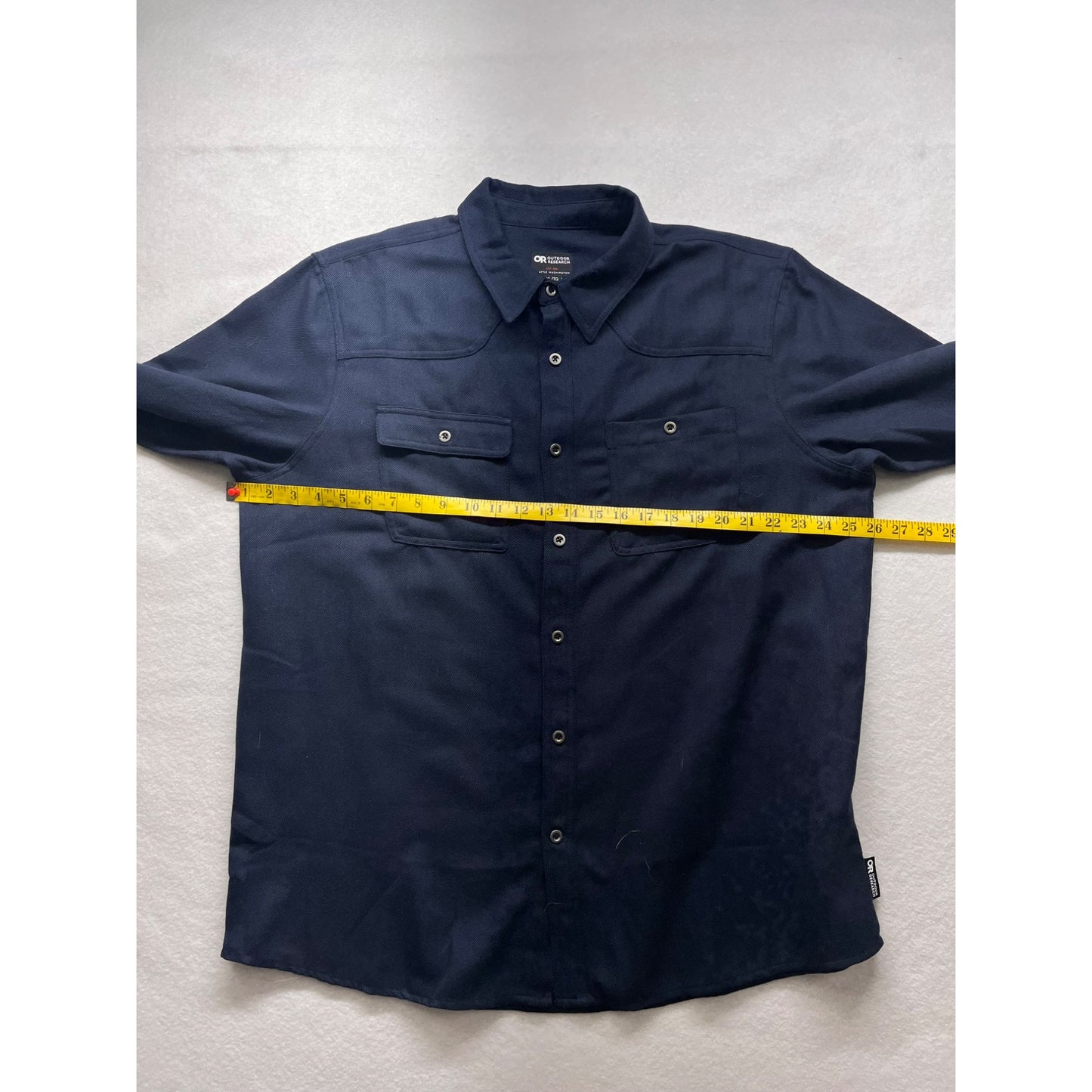 Men’s Outdoor Research Navy Button-Up Long Sleeve Shirt #2962