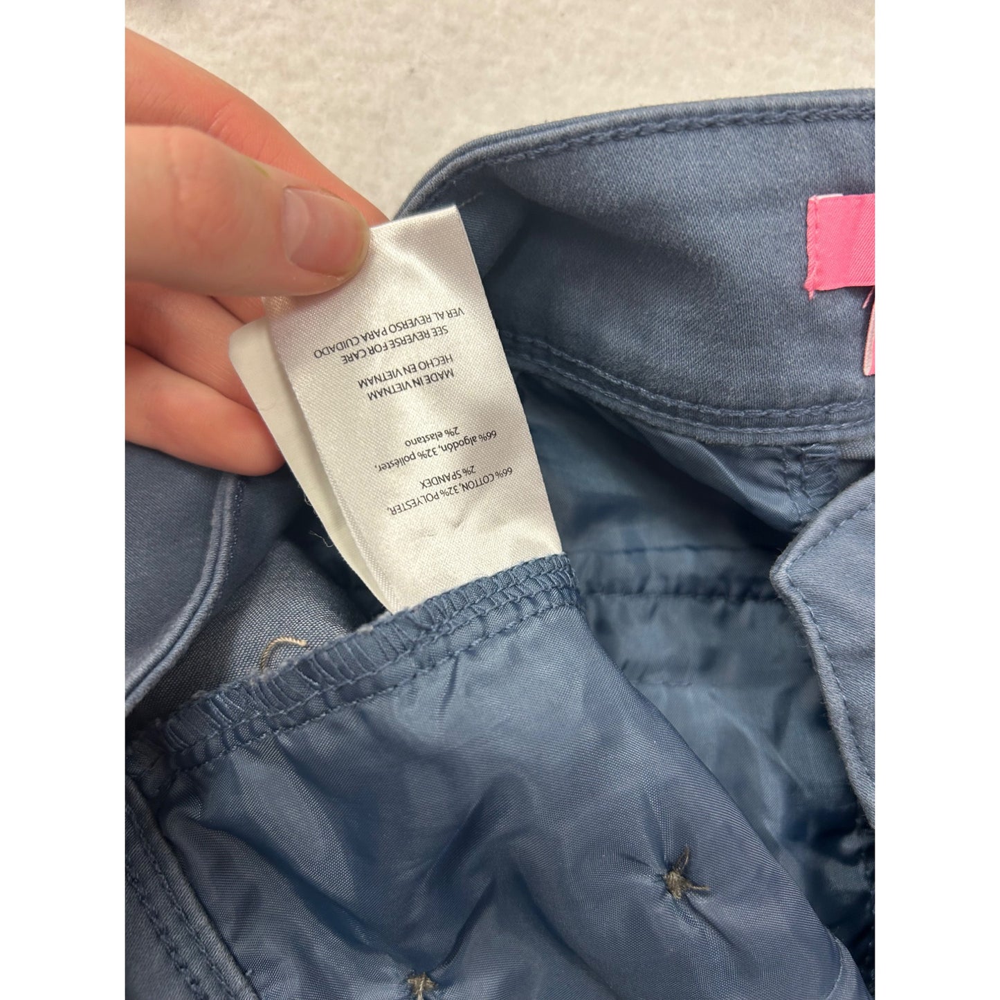 Navy Blue Isaac Mizrahi New York Womens Button-Detail Shorts #6590