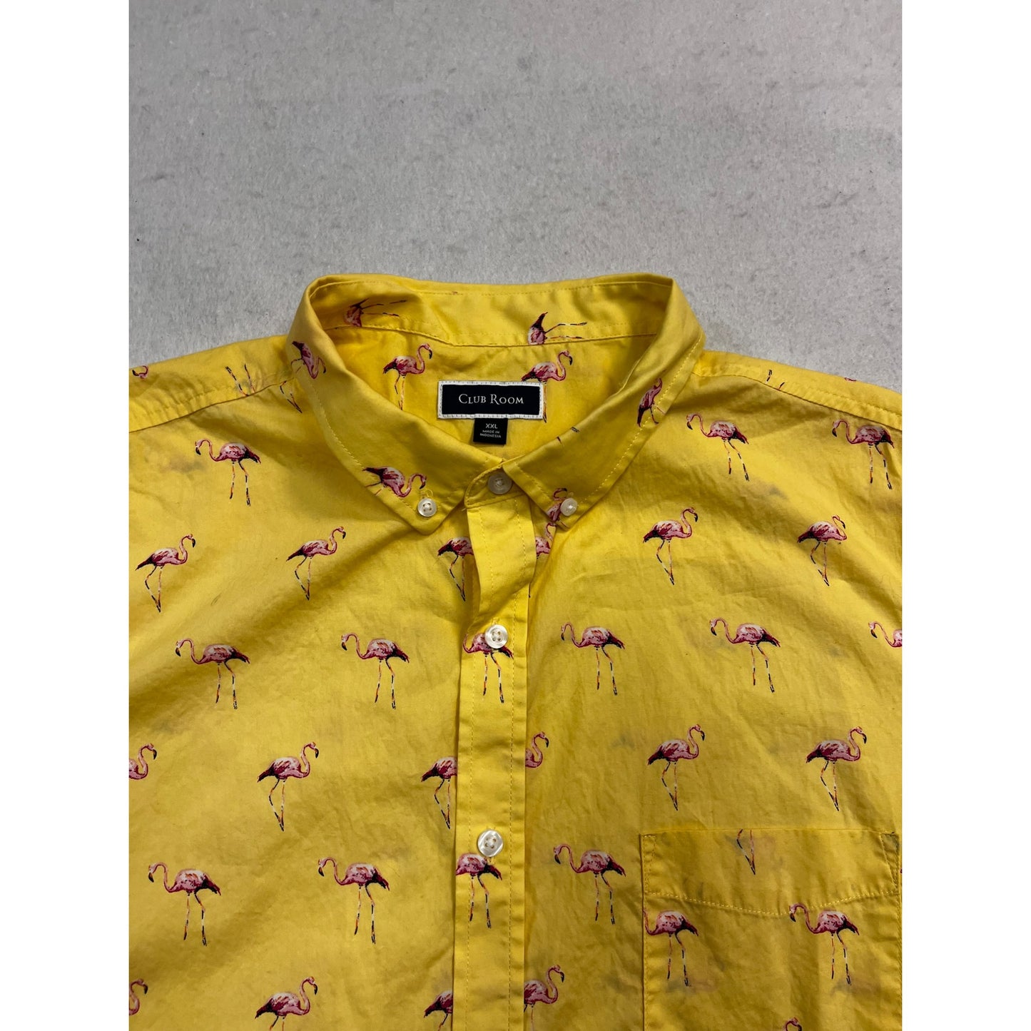 Men's Flamingo Rain Regular-Fit Printed Button-Down #2681