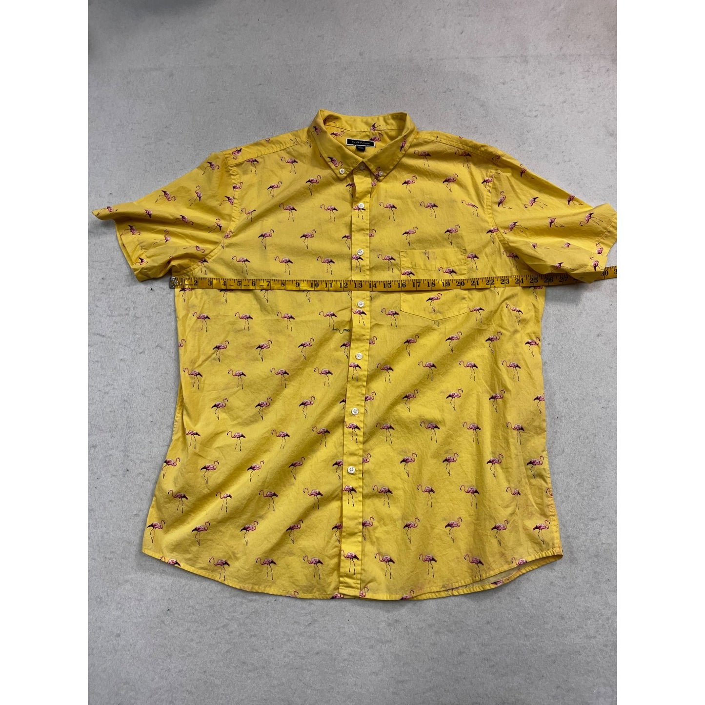 Men's Flamingo Rain Regular-Fit Printed Button-Down #2681