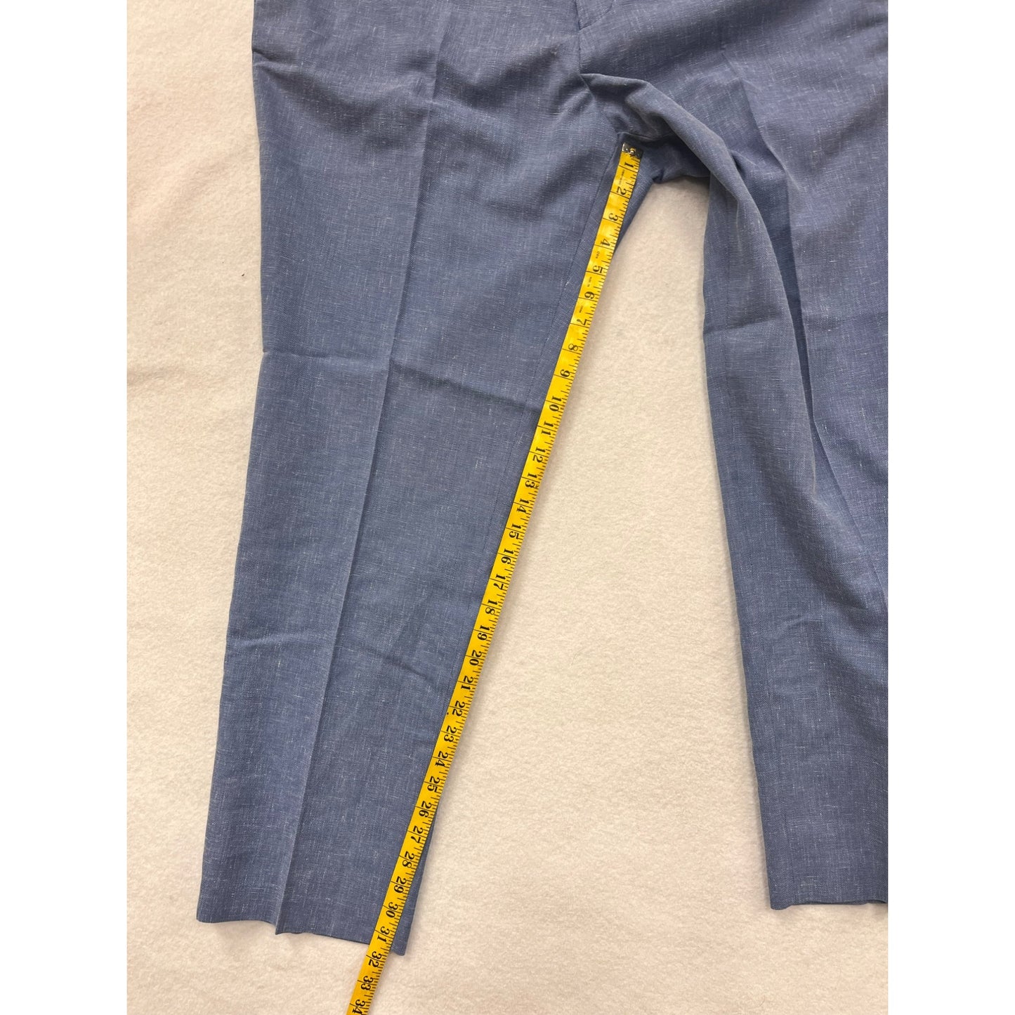 Johnny Bigg Mens Blue Trousers Polyester & Linen Blend #6075