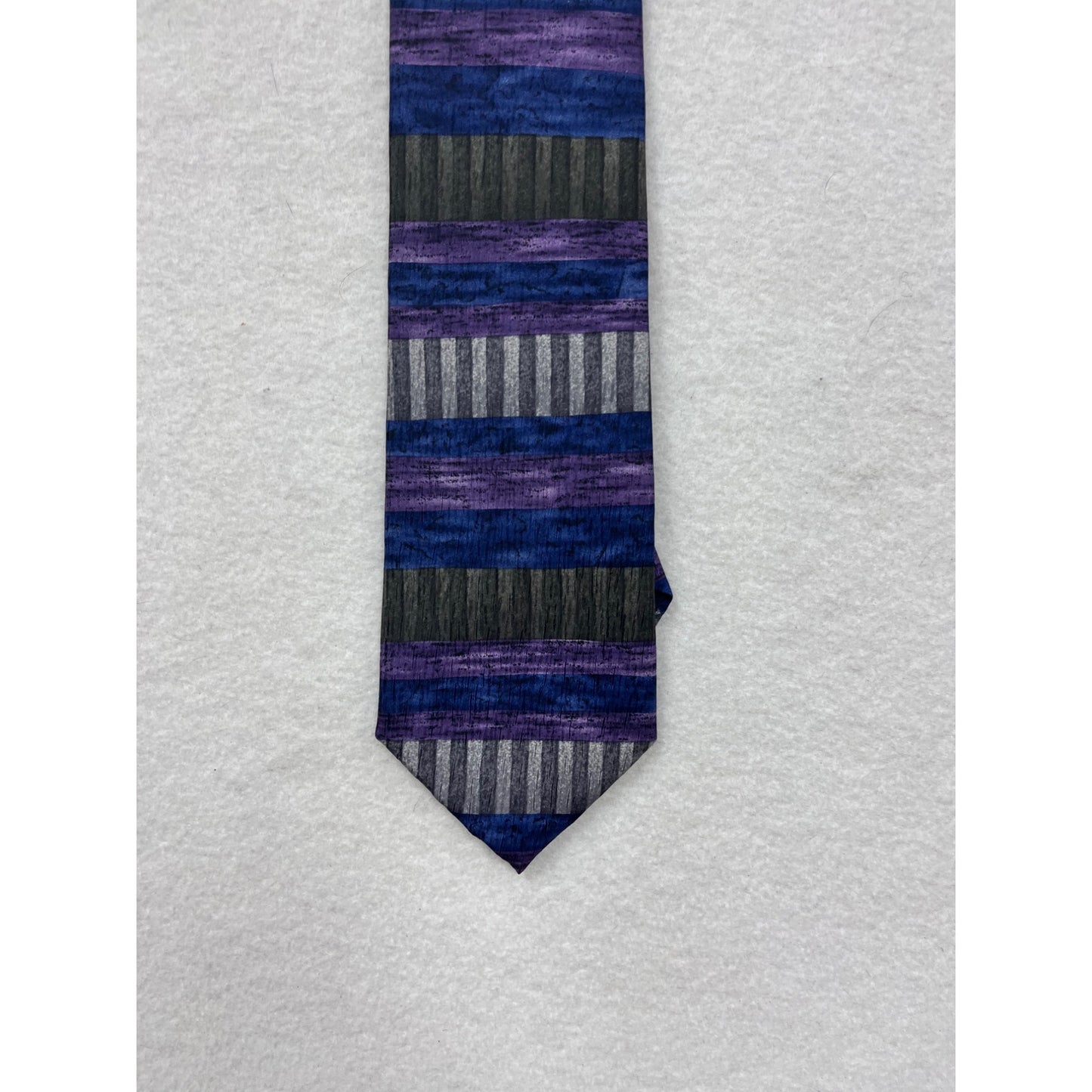 Cocktail Collection Mens Silk Striped Tie In Purple & Blue #8238