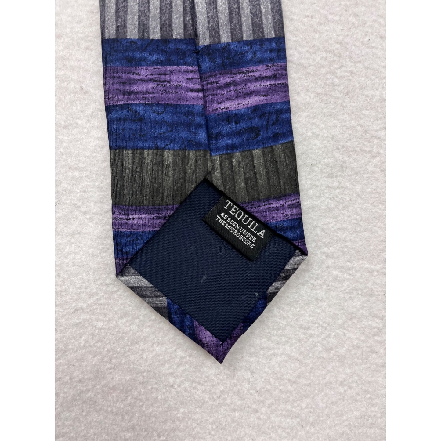 Cocktail Collection Mens Silk Striped Tie In Purple & Blue #8238